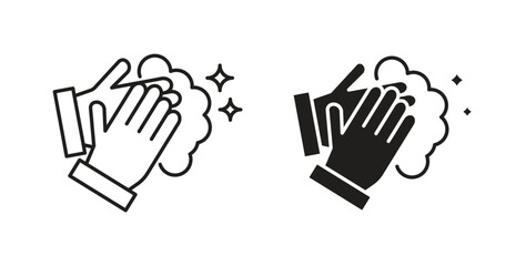 Wash your hands icon for websites and mobile minimalistic flat design.