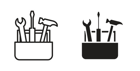 Toolbox icon for websites and mobile minimalistic flat design.