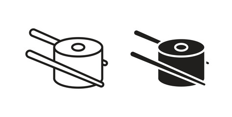 Sushi icon for websites and mobile minimalistic flat design.
