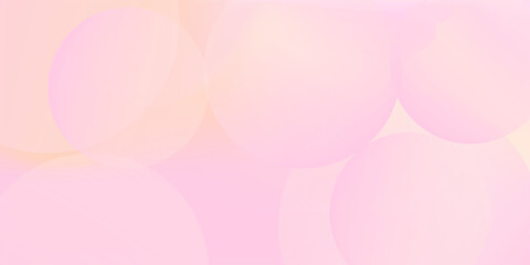Banner background, pastel colorful, pink and orange gradations, circle abstract background, eps 10