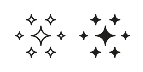 Sparkles icon for websites and mobile minimalistic flat design.
