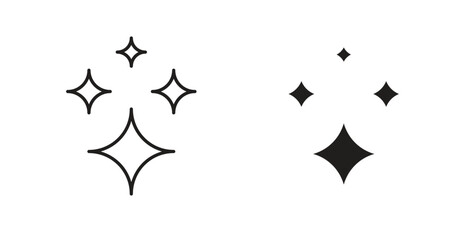 Sparkles icon for websites and mobile minimalistic flat design.