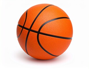 Basketball ball with classic orange color and black ribbing textured surface made for grip and control standard size and design suitable for indoor and outdoor play