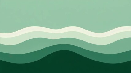 abstract green background with waves - Powered by Adobe