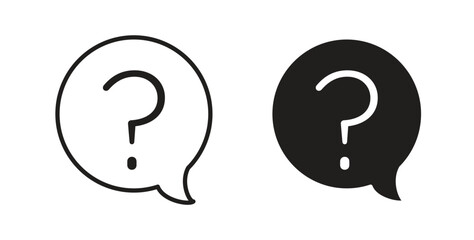 Question icon for websites and mobile minimalistic flat design.