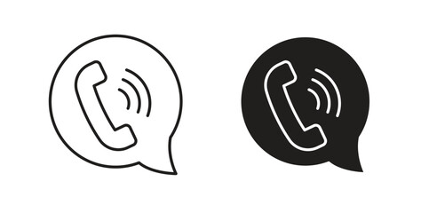 Phone call icon for websites and mobile minimalistic flat design.