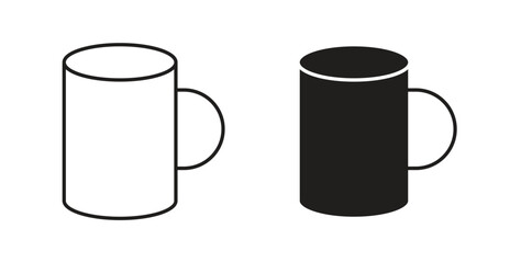 Mug icon for websites and mobile minimalistic flat design.