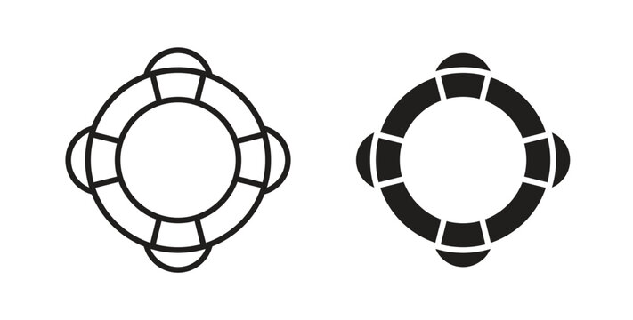 Life buoy icon for websites and mobile minimalistic flat design.
