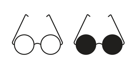 Glasses icon for websites and mobile minimalistic flat design.