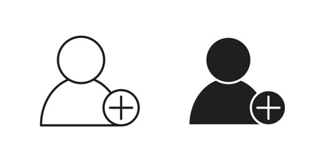 Following icon for websites and mobile minimalistic flat design.