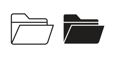 Folder icon for websites and mobile minimalistic flat design.