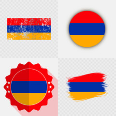 Armenia National Flag Icon Collection.