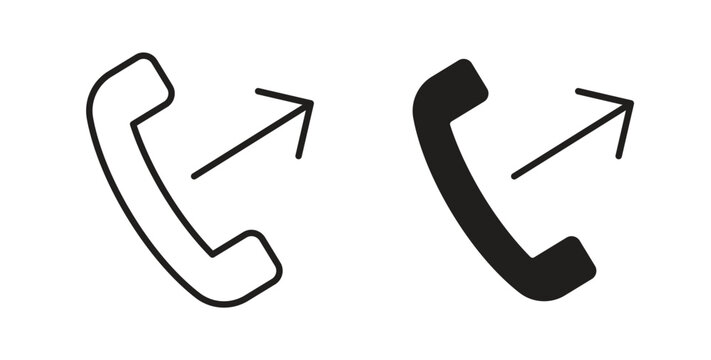 Call outgoing icon for websites and mobile minimalistic flat design.