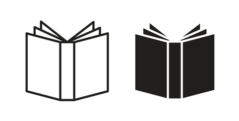 Book open icon for websites and mobile minimalistic flat design.