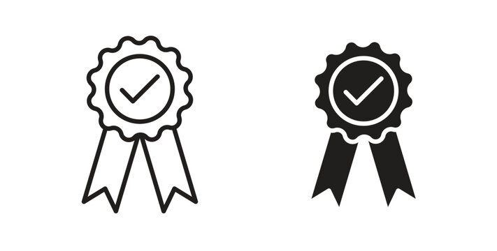 Badge icon for websites and mobile minimalistic flat design.