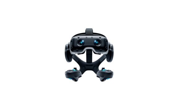 Sleek VR Headset and Controller Combo in High Resolution – PNG Format, Isolated on Clean White Background for Augmented Reality Visuals and Gaming Presentations

