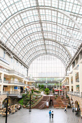 Tranquil Urban Atrium with Soaring Glass Ceiling, Sapporo, Hokkaido, Japan

