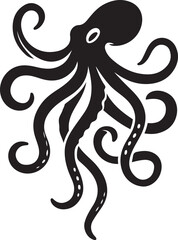 Obraz premium Octopus line art minimalist design concept, Vector octopus drawing for branding