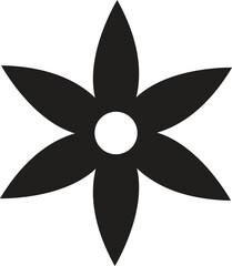 black silhouette of a flower