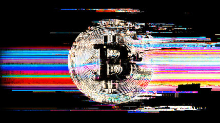 Bitcoin Glitch: A Digital Currency Abstract
