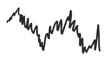 Black ink pen line, underline, isolated on transparent background. Simple ink pen scribble effect. Perfect for business and school presentation design.