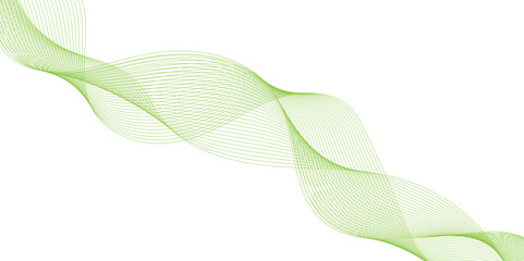 abstract background with green waves line, Abstract vector modern gradient white background, Abstract wave element for design, social media graphics, and professional presentations.