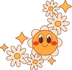 Daisy Flower with Face