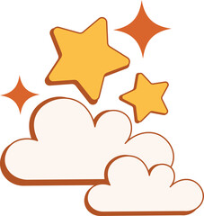 Obraz premium Cloud with Star