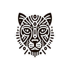 Obraz premium a tribal panther face