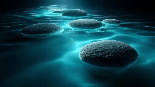 Fluorescent Water Stones Guiding Future Path