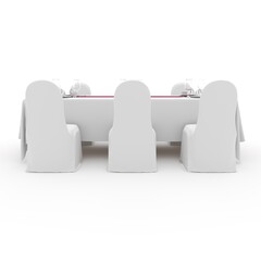 3d render Banquet Table and Chair design element Furniture