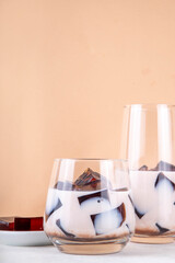 Homemade milk tea jelly