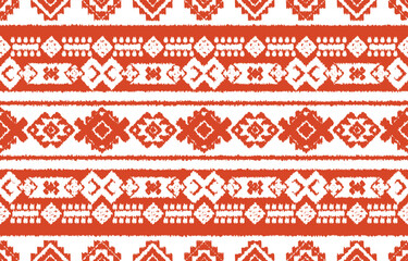 Geometrics Ikat ethnic design.colorful Ikat seamless pattern in tribal, folk embroidery abstract wave art. ornament print. Ikat Design for wallpaper,carpet, clothing, fashion, fabric.	