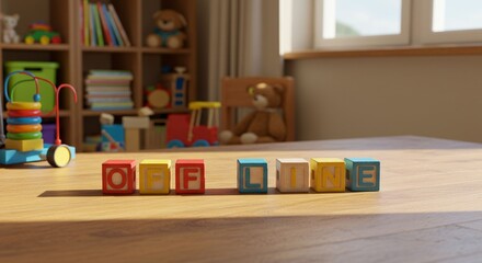 Open life wooden blocks playroom