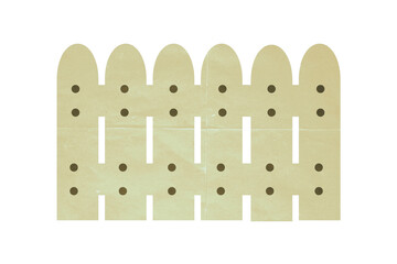 緑の木の塀　折り紙、切り絵調