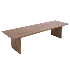 Minimalist wooden table with a smooth finish, perfect for modern interior spaces.