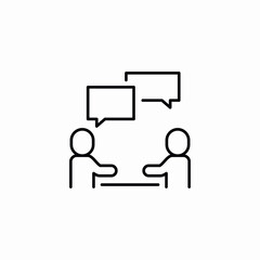 friendly conversation icon sign vector