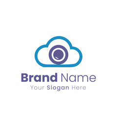 Obraz premium Cloud Camera Logo Design for Photography Businesses and Creative Services