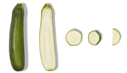 zucchini vegetables on transparent background