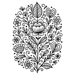 Ethnic floral ornament