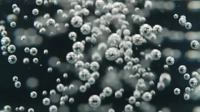 Underwater explosion of air bubbles