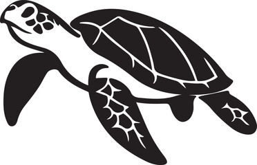 Turtle icon line art for branding, Clean turtle vector for elegant use