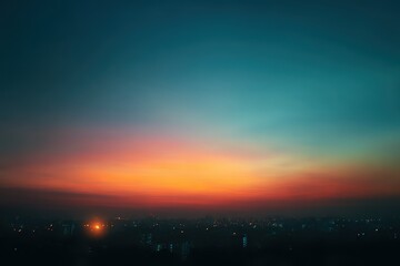 Obraz premium Blurry cityscape sunset