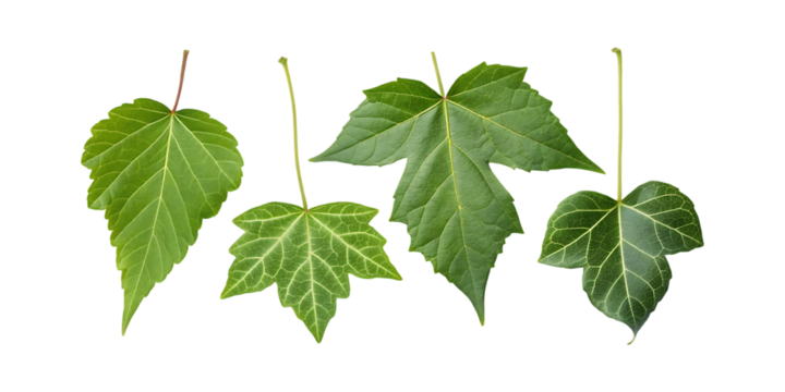 Green leaf collection from javanese tree leaves plant