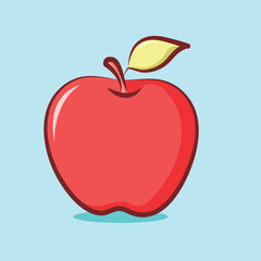 cute apple fruit vector design for clipart