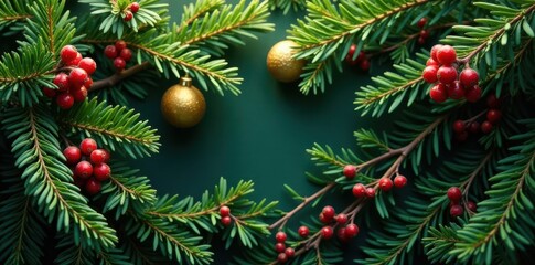 Abundant evergreen boughs, ready for crafting and decorating , wreath making, white background