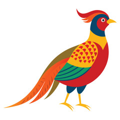 vector illustration of a Peafowl