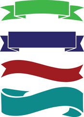 Fototapeta premium set of colorful ribbons