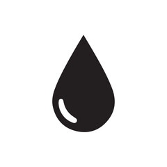 Fototapeta premium One water drop icon silhouette vector illustration design on white background