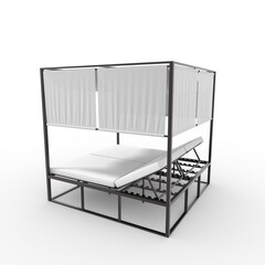 3d render Poolside Cabana design element Furniture